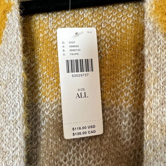 Anthropologie Akemi + Kin Sedona Textured Diamond Kimono Cardigan NWT One Size - Picture 4 of 9